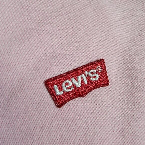 Levi's Sweatshirt Relaxed Fit Pink Red Women's Size Medium M Brushed Fleece New - Picture 9 of 15